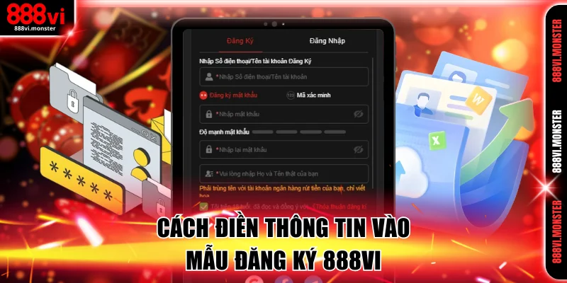 Cách điền thông tin vào mẫu đăng ký 888VI