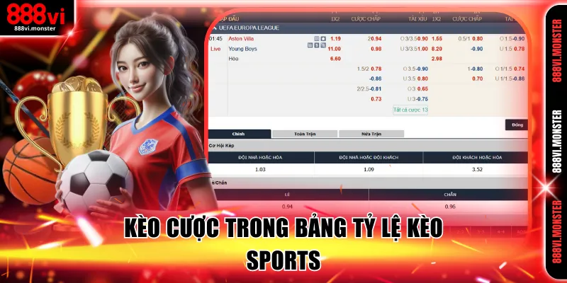 Kèo cược trong bảng tỷ lệ kèo sports