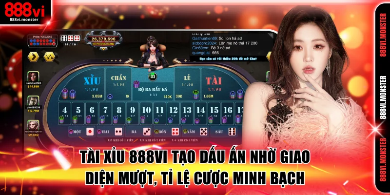 Tài xỉu 888VI tạo dấu ấn nhờ giao diện mượt, tỉ lệ cược minh bạch